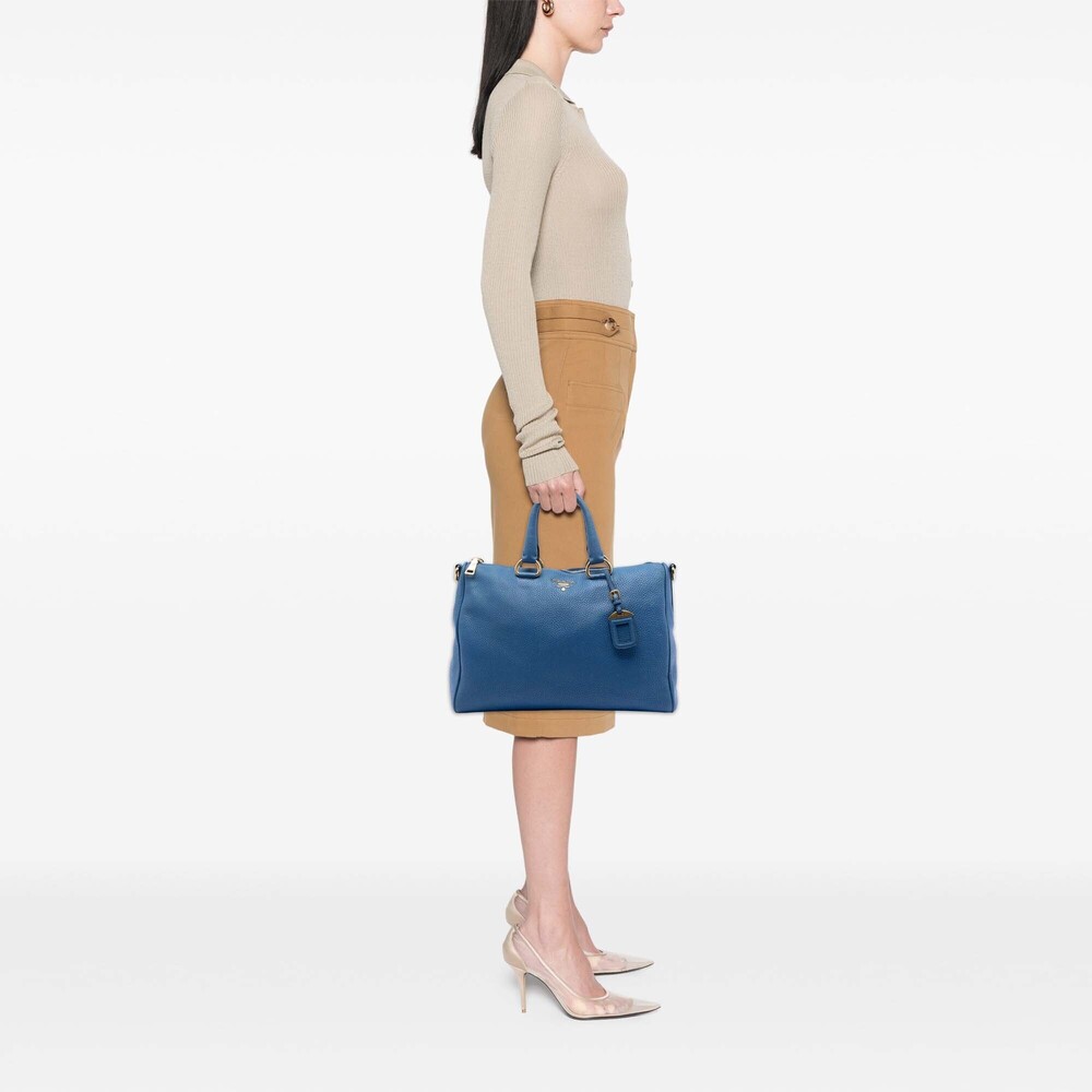 Pre-Loved Prada Vitello Daino Zip Top Satchel - Picture 7 of 7